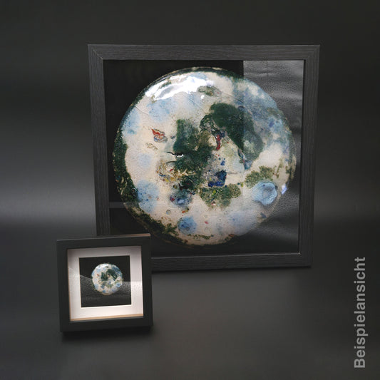 Rundbild im Set mit Druck Grün Blau Weiß