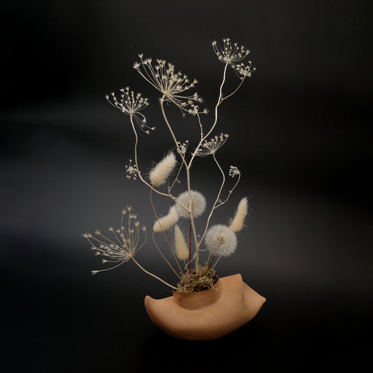 Vase natur/schwarz 01