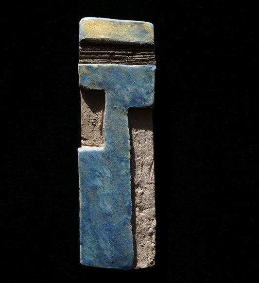 Architektur schmal blau