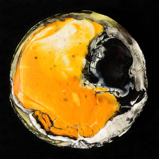 Rundbild im Set mit Druck Orange