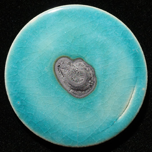 Rundbild im Set mit Druck Schwarz Türkis Insel 02