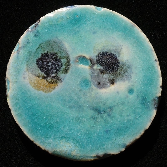 Rundbild im Set mit Druck Schwarz Türkis zwei Inseln