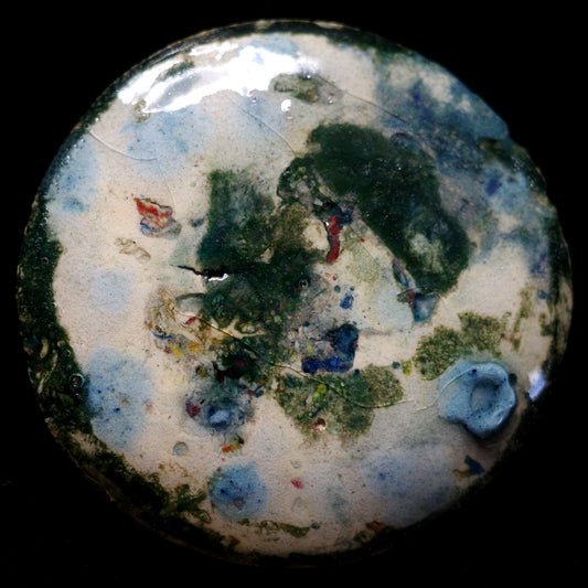 Rundbild im Set mit Druck Grün Blau Weiß