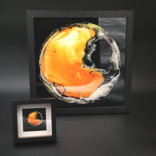 Rundbild im Set mit Druck Orange