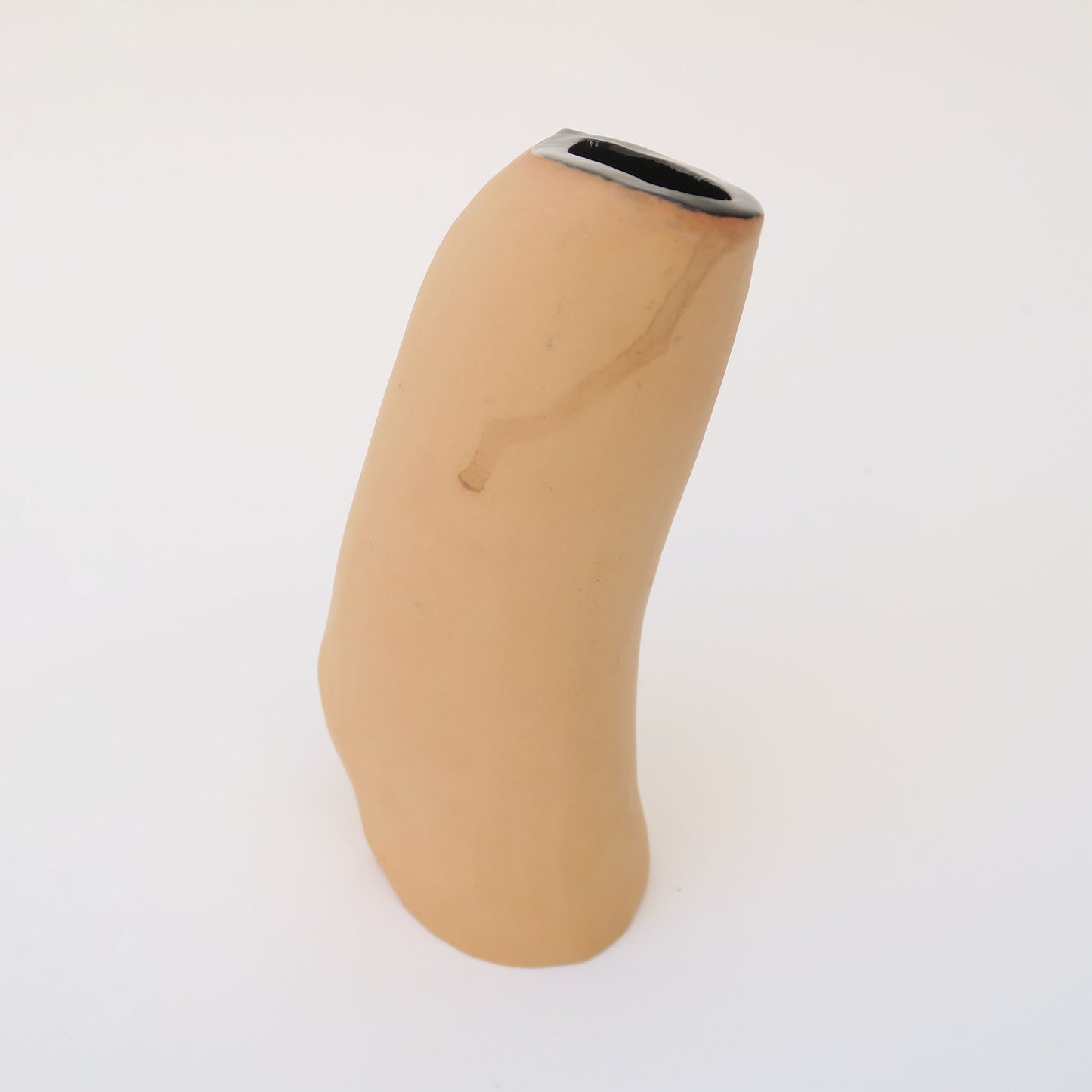 Vase natur/schwarz 08