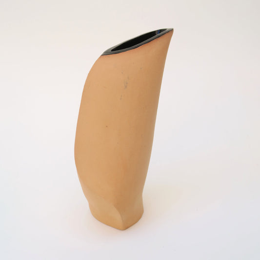 Vase natur/schwarz 08