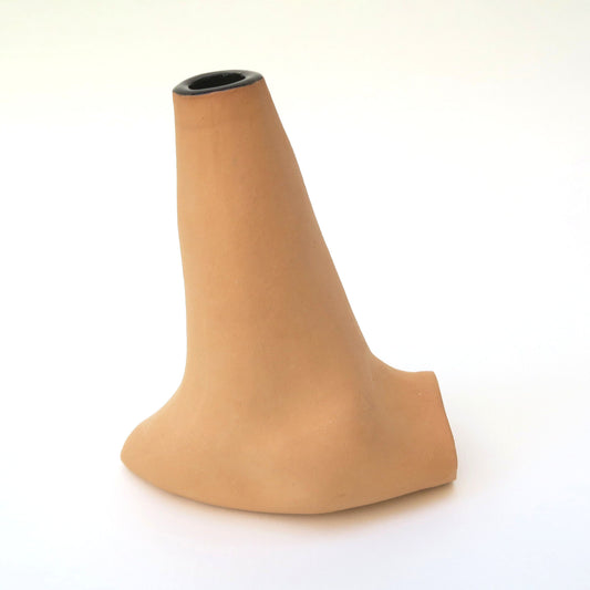 Vase natur/schwarz 06