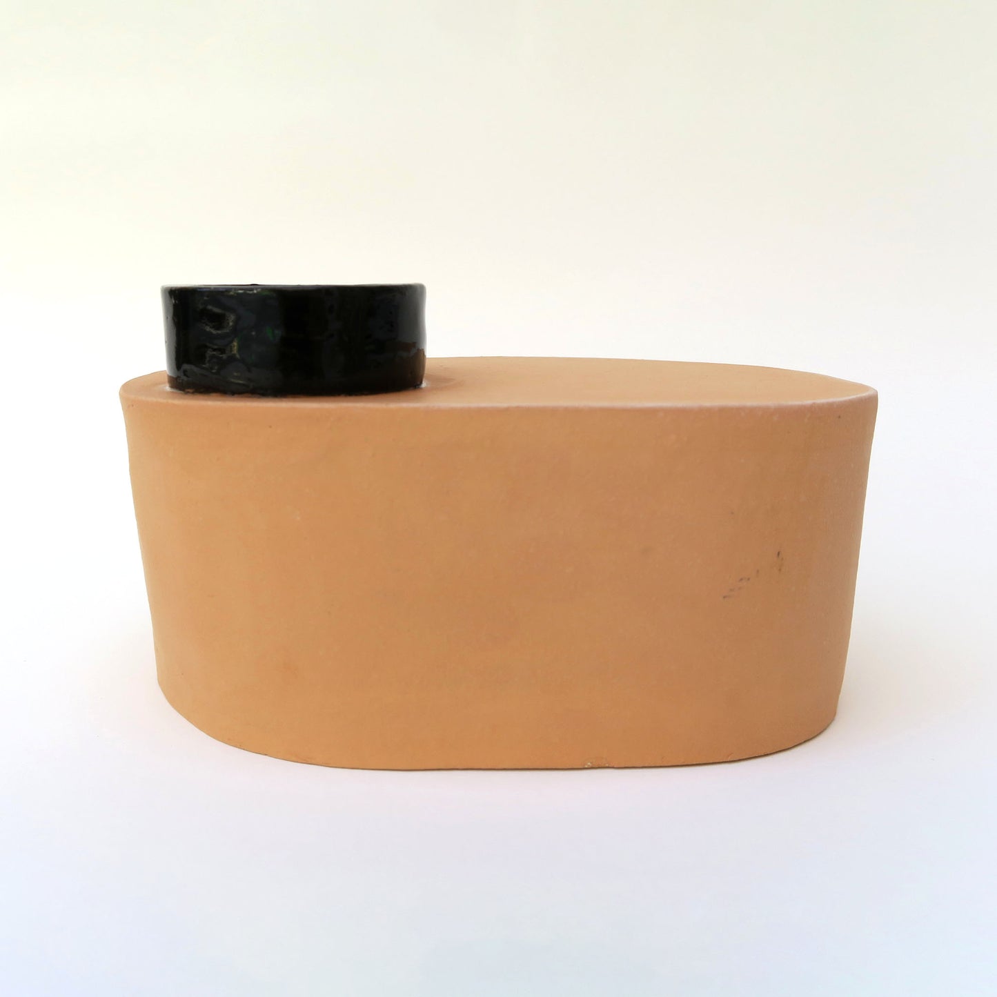 Vase natur/schwarz 02